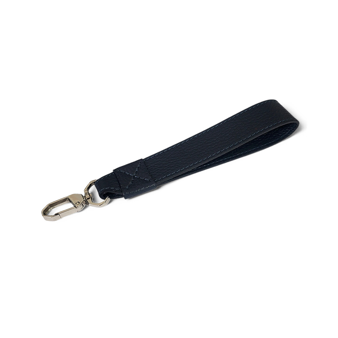 Borsa Portadocumenti Cartella Porta Tablet A4 in Vera Pelle Blu con Manico Removibile e Moschettone